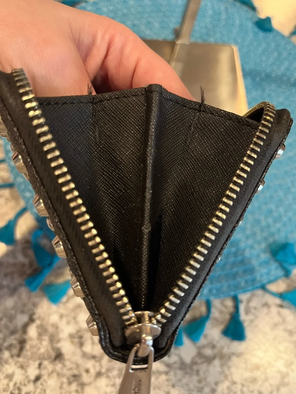 Michael Kors Studded Zip Around Long Wallet